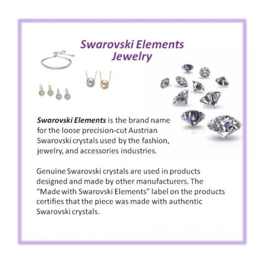 Swarovski Crystal Elements Silver Overlay Earrings - Picture 5 of 5